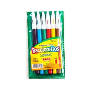 PLUMON DE DIBUJO BACOLORETTO ESTUCHE C/6 BACO PIEZA