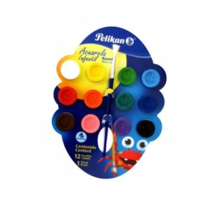 ACUARELA ESCOLAR C/12 PIEZA PELIKAN
