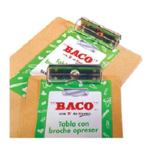 TABLA FIBRACEL OFICIO BROCHE ALAMBRE BACO PIEZA
