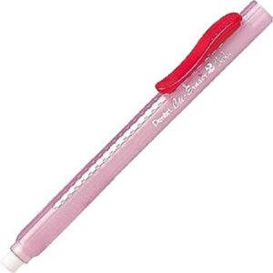 BORRADOR TIPO LAPIZ COLOR TRANSPARENTE ROJO CLIC ZE11T-B PENTEL PIEZA