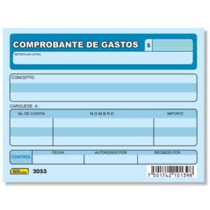 BLOCK COMPROBANTE DE GASTOS 1/4 CARTA 50 HJ