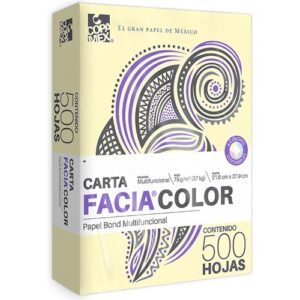 PAPEL FACIA BOND COLORES 36KG CANARIO CARTA 75 G/M2 PAQ. C/500 COPAMEX