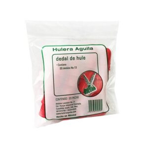 DEDAL DE HULE ROJO #13 BOLSA C/20