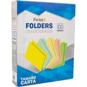 FOLDER CARTA CREMA CAJA C/100 MOD.FCC-01 FORTEC