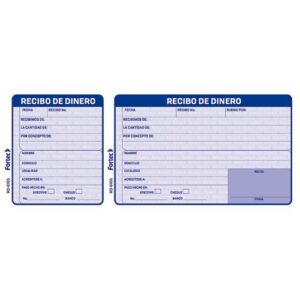 BLOCK RECIBO DE DINERO 1/3 CARTA RD-6105-A PAQ C/2 BLOCK C/50H FORTEC