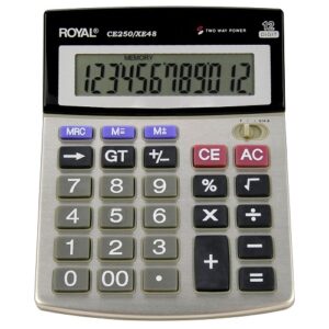 CALCULADORA DE ESCRITORIO 12 DIG. MOD.CE250/XE48 ROYAL PIEZA