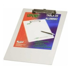 TABLA DE ALUMINIO CARTA C/CLIP METALICO LEFORT AZOR MOD.1352 PIEZA