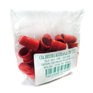 DEDAL DE HULE ROJO #11 BOLSA C/20 PIEZAS