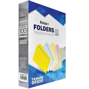 FOLDER OFICIO CREMA FOC-11 FORTEC CAJA C/100