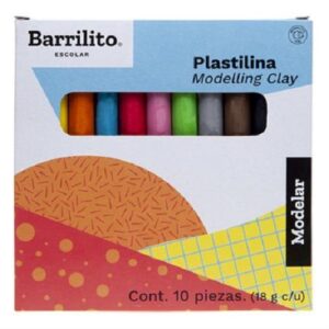 PLASTILINA EN BARRA BARRILITO MX180 CAJA C/10 BARRAS