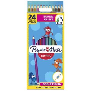 LAPICES DE COLORES FANTASY DOBLE PUNTA TRIANGULARES CAJA C/24