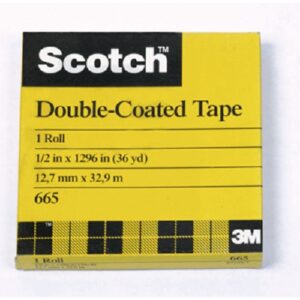 CINTA DOBLE CAPA 3M SCOTCH MOD. 665 / 12mm X 33m PIEZA