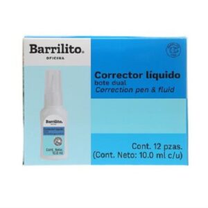 CORRECTOR EN BOTE LIQUIDO 10 ML DUAL BARRILITO PIEZA