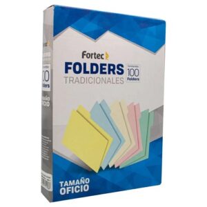 FOLDER OFICIO AMARILLO FORTEC C/100 MOD.FOM-13