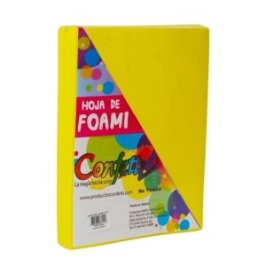 FOAMY CARTA MARCA CONFETTI AMARILLO CANARIO PAQ C/24