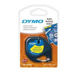 CINTA LETRATAG 1/2 P/ROTULADOR DYMO 12MMX4M PLAST AMARILLO PIEZA