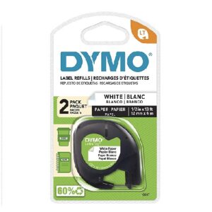 CINTA LETRATAG P/ROTULADOR DYMO BCA 1/2 1PIEZA- 10697 PIEZA