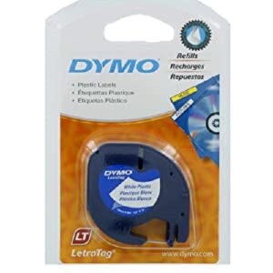 CINTA LETRATAG P/ROTULADOR DYMO BCA PLAS 1/2 1PIEZA- 91331 PIEZA