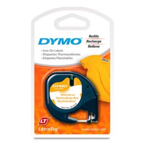 CINTA LETRATAG TELA PLANCHABLE DYMO BLANCO 12MMX2M PIEZA