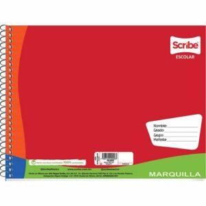 CUADERNO DE DIBUJO ESPIRAL ESCOLAR BLANCO 20H MOD.4591 SCRIBE PIEZA