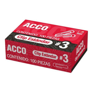 CLIP ESTANDAR #3 ACCO C/100 PIEZA