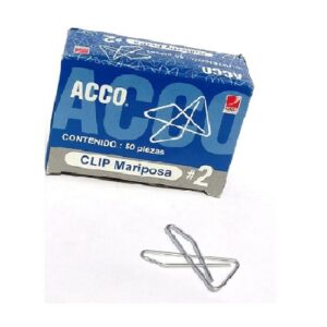 CLIP GIGANTE #2 MARIPOSA ACCO C/50 PIEZA