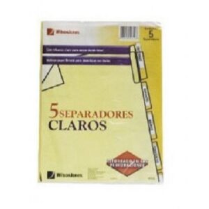 SEPARADORES 5 DIV. IRIS ACCO CLARO IR-13 PIEZA