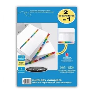 SEPARADORES DIARIO 1-31 MULTIDEX COMPLETE ACCO PIEZA