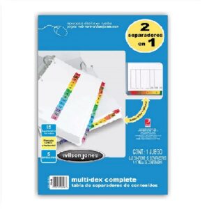 SEPARADORES 15 DIV. MULTIDEX COMPLETE ACCO PIEZA