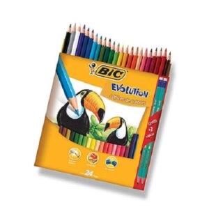 LAPICES DE COLORES C/24 BIC EVOLUTION PIEZA