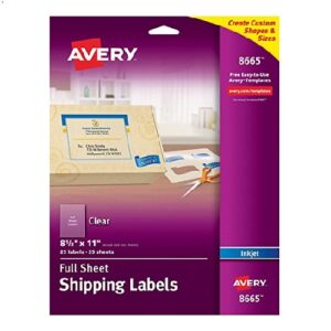 ETIQUETA INKJET TRANSL?CIDA 8 1/2" X 11" / 21.6 X 27.9 CM 25 AVERY
