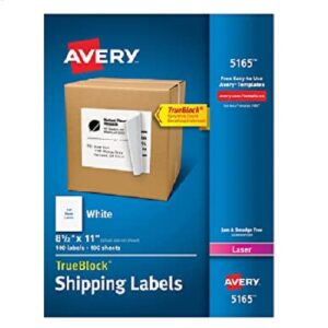 ETIQUETA LASER BLANCA 8 1/2" X 11" / 21.59 X 27.94 CM 100 AVERY