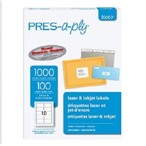 ETIQUETA LASER BLANCA PRESAPLY 5.1 X 10.2 CM 1.000 AVERY