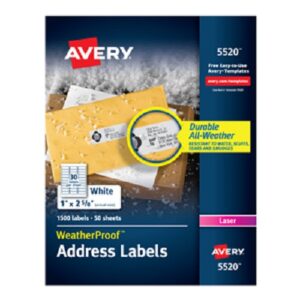 ETIQUETA MATRIZ DE PUNTO BLANCA ALTA VELOCIDAD 8.89 X 2.38 CM 5.000 AVERY