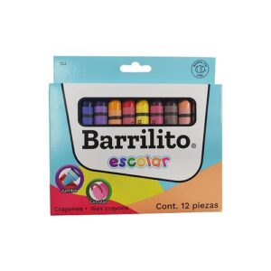 CRAYONES DE CERA C/12 JUMBO MOD.12J BARRILITO