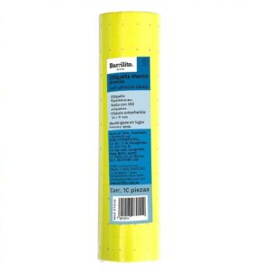 ETIQUETA MARCA PRECIO AMARILLA 22X12 MM MOD.ET2212A BARRILITO TUBO C/10