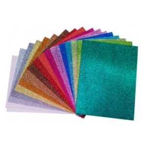 FOAMY CARTA CON DIAMANTINA AZUL CIELO MOD.FCG010N BARRILITO PAQ. CON 10