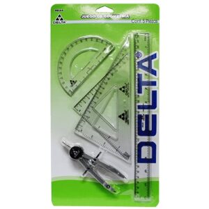 JUEGO DE GEOMETRIA C/COMPAS DE PRECISION "DELTA" MOD.DEL65 BARRILITO BLISTER