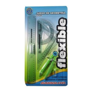 JUEGO DE GEOMETRIA FLEXIBLE MOD.G-FLEX BARRILITO PIEZA