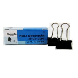 SUJETADOCUMENTOS MINI 15 MM 0/2") MOD.PZ15 BARRILITO CAJA C/12
