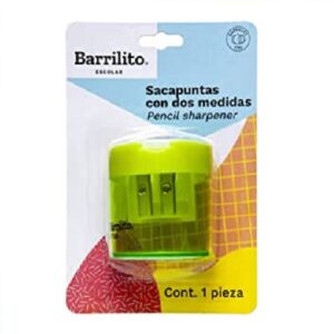 SACAPUNTAS CON DEPOSITO PLASTICO 2 MEDIDAS MOD.SPT36B BARRILITO BLISTER
