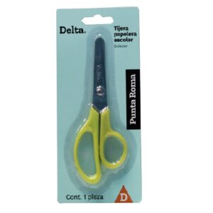 TIJERA ESCOLAR PUNTA ROMA "DELTA" MOD.D05 BARRILITO BLISTER