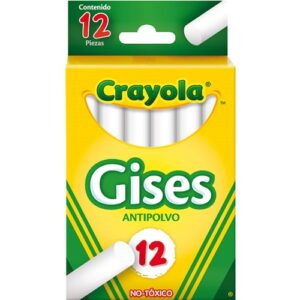 GISES BLANCOS ANTIPOLVO C/12 CRAYOLA