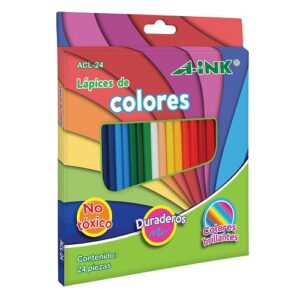LAPICES DE COLORES LARGOS C/24 A-INK ACL-24