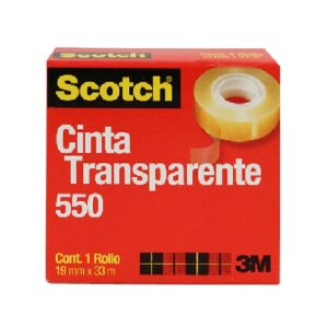 CINTA ADHESIVA TRANSPARENTE 3M SCOTCH MOD. 550 / 19mm X 33m PIEZA