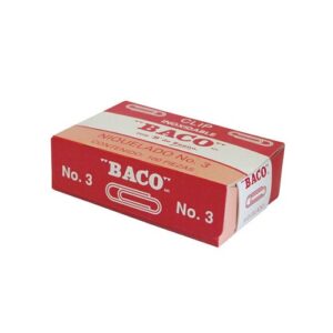 CLIP NIQUELADO #3 BACO CAJA C/100 PIEZAS