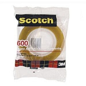 CINTA ADHESIVA TRANSPARENTE 3M SCOTCH PREMIUM MOD. 600 / 24.4mm X 65.8m CJA C/1