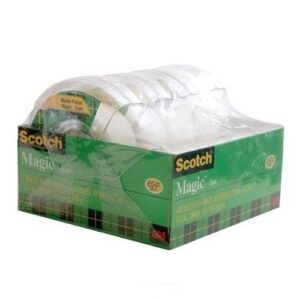 CINTA MAGICA CON DESPACHADOR 3M SCOTCH MOD. 4122-S / 19mm X 12m PAQ C/4 PIEZA