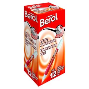 CORRECTOR TIPO PLUMA 7ML BEROL CJ C/12 PIEZA