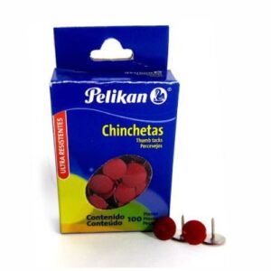 CHINCHETAS ROJO PELIKAN CJ C/100 PIEZA